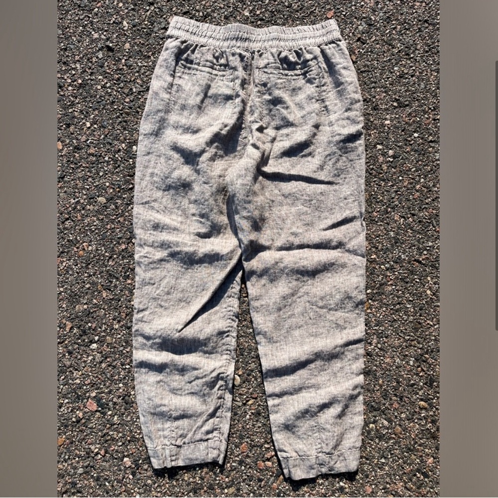 Athleta Retreat Linen High Rise Ankle Pant in Pyrite - Picture 3 of 5